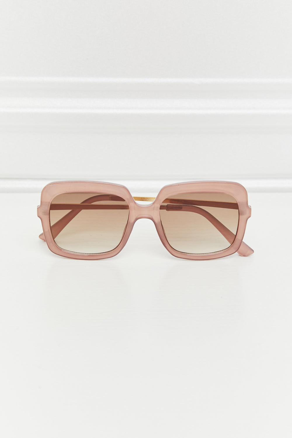 Square Temple Sunglasses in Khaki