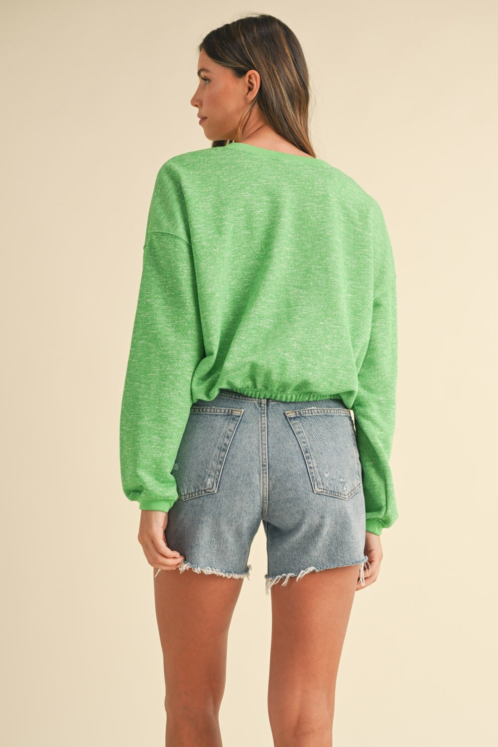 Malibu Vintage Sweater In Apple Green