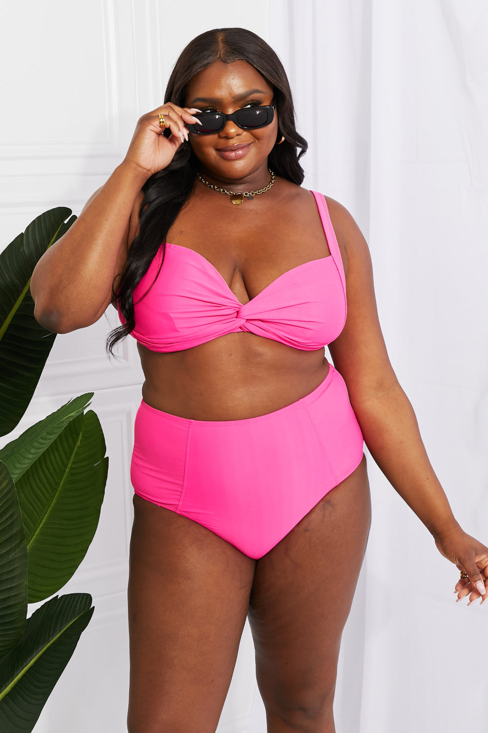 High-Rise Bikini in Pink