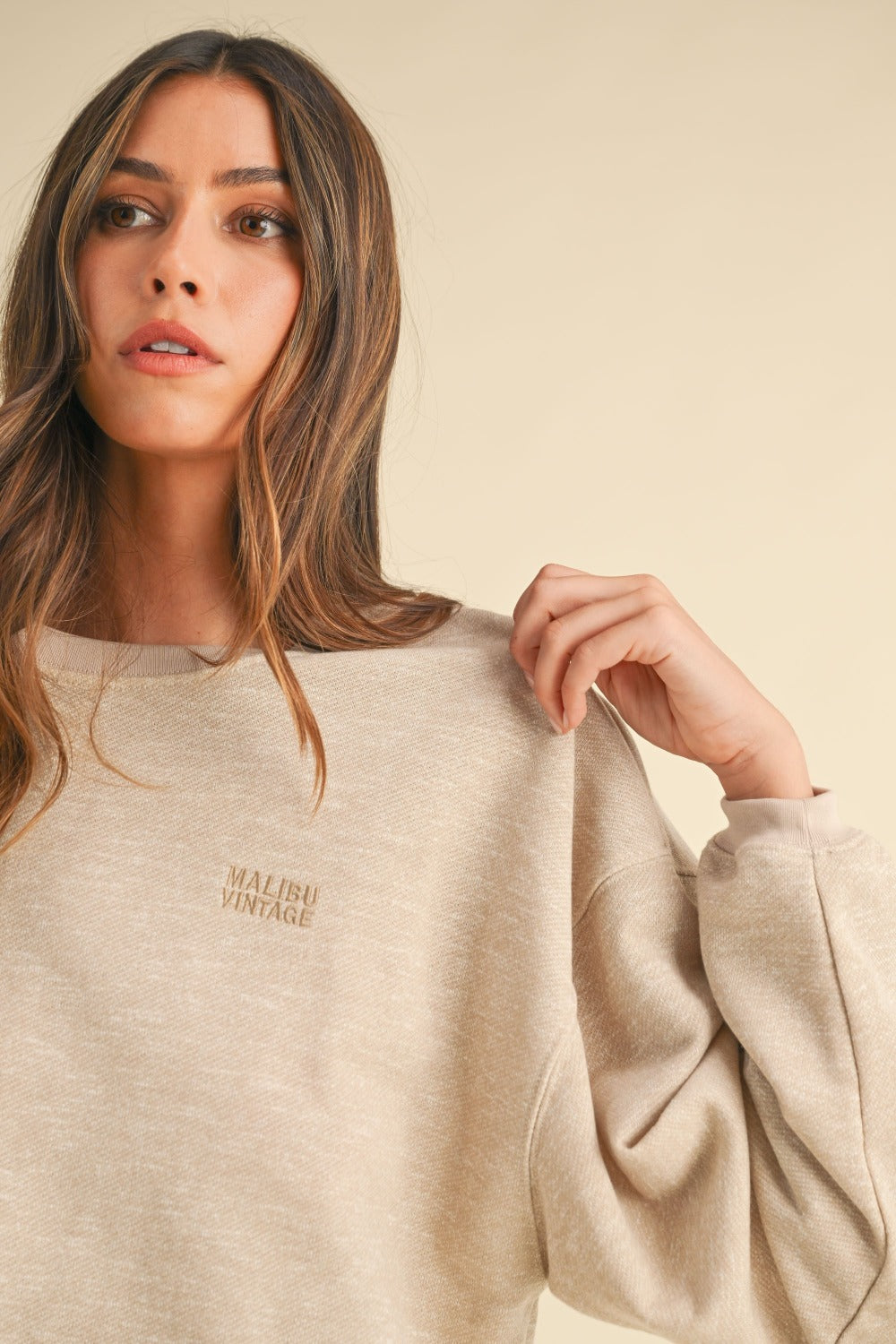 Malibu Vintage Sweater In Taupe