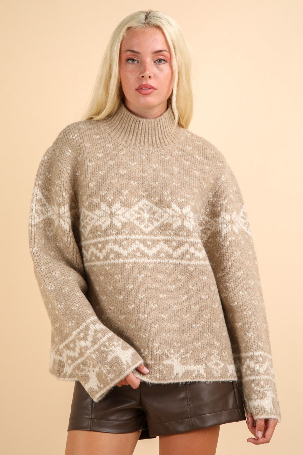 Malibu Christmas Mock Neck Sweater