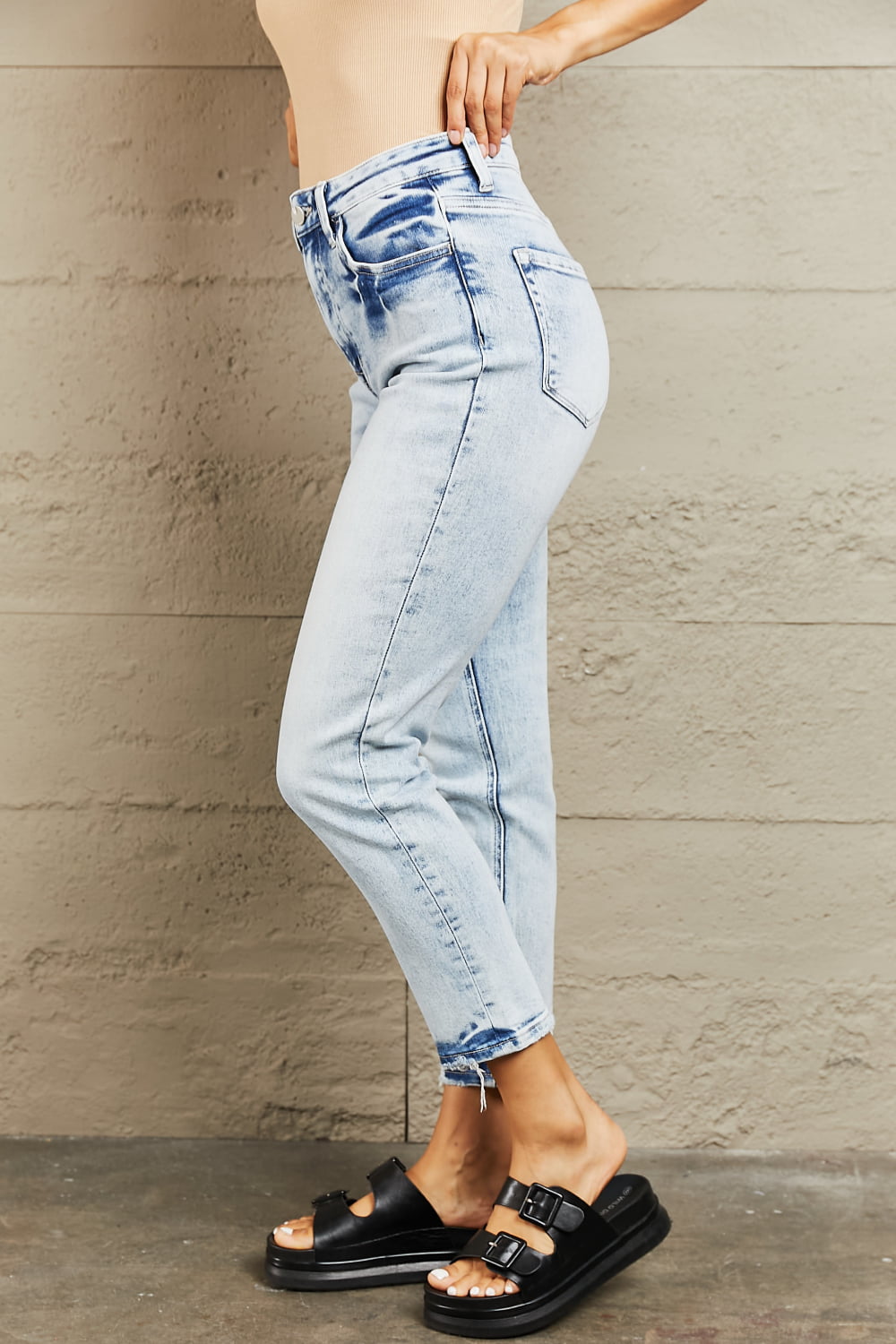 High Waisted Accent Skinny Jeans