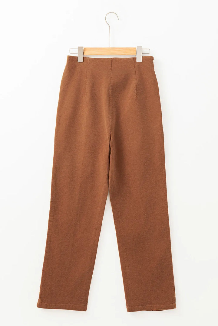 Straight Leg Pants In Caramel