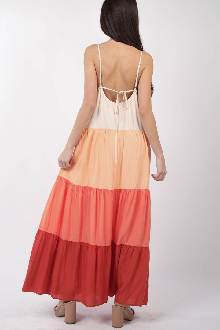 Sunrise Tiered Maxi Cami Dress