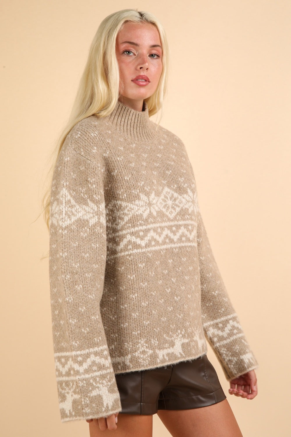 Malibu Christmas Mock Neck Sweater