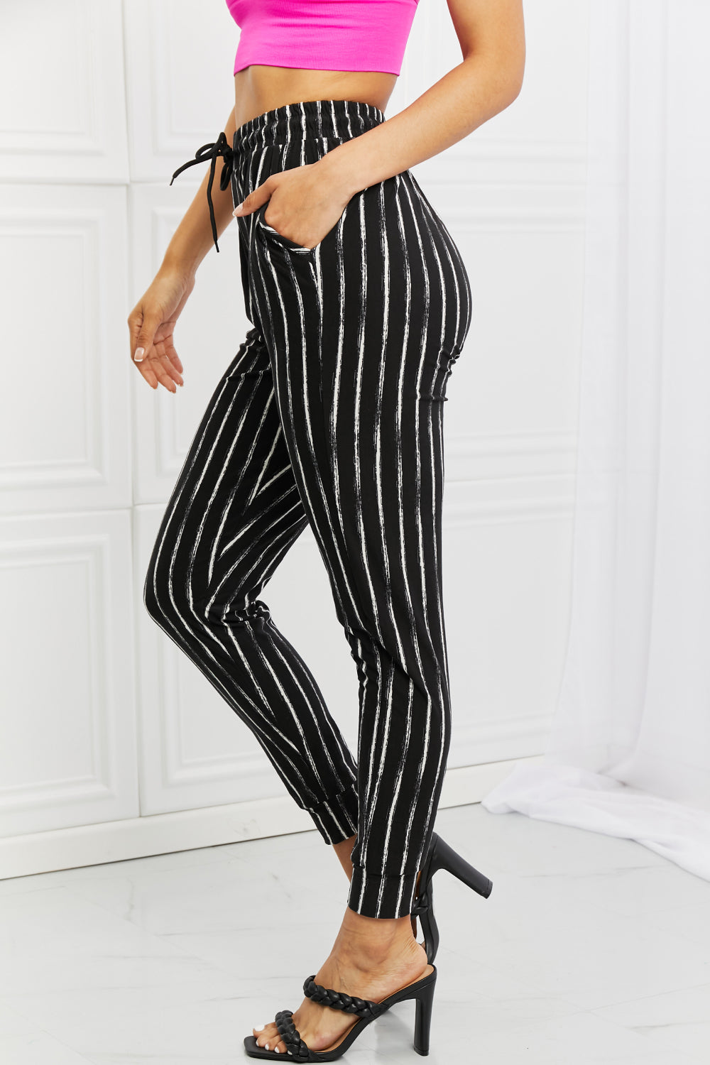 Zebra Style Striped Joggers