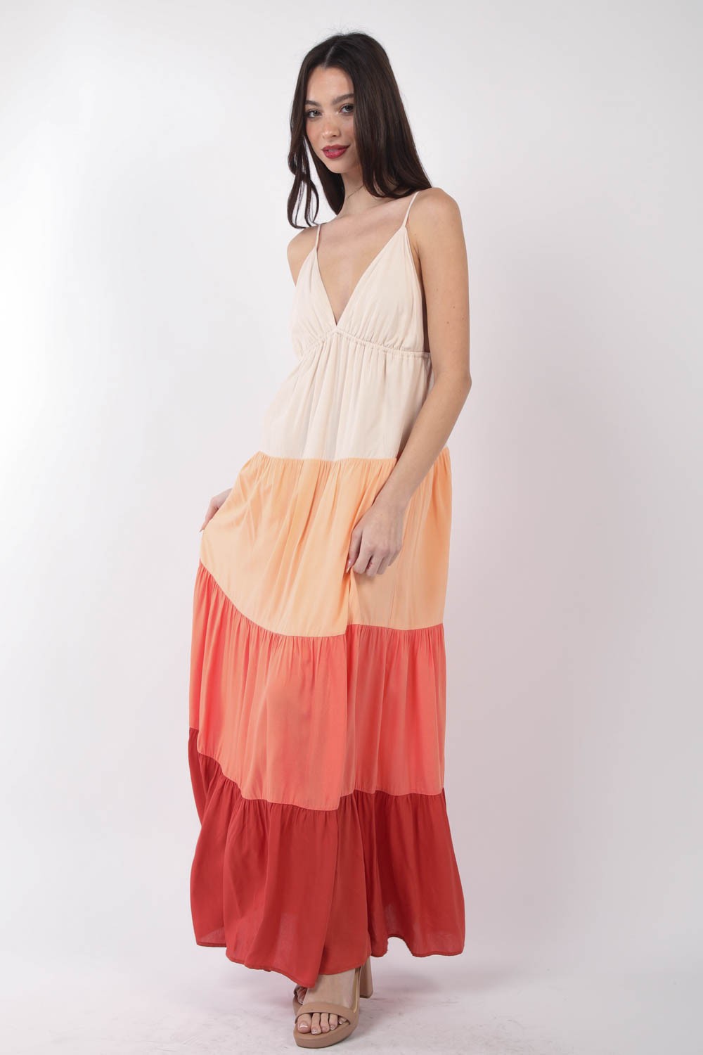 Sunrise Tiered Maxi Cami Dress