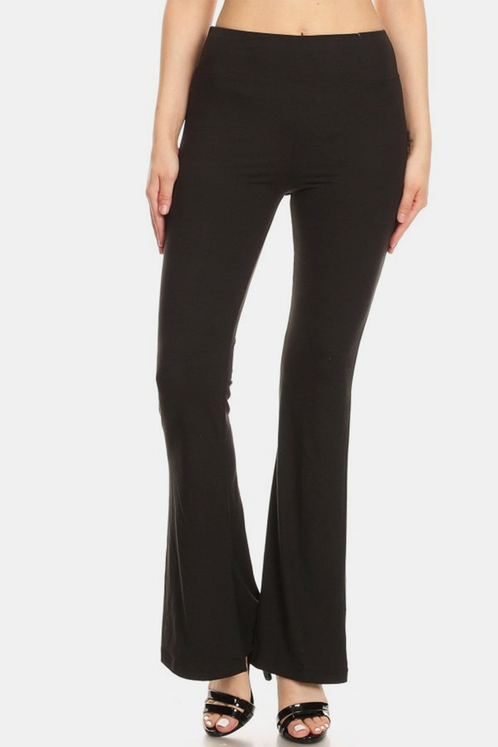 High Waist Flare Leggings In Black