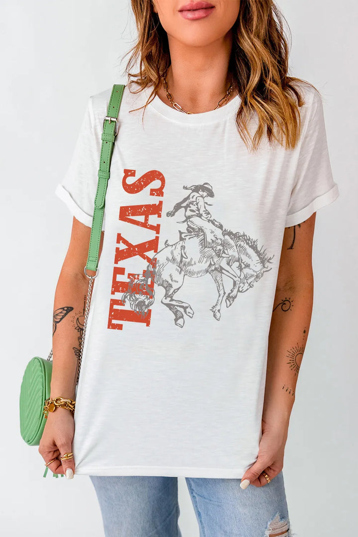 Texas Spirit Short Sleeve T-Shirt in White