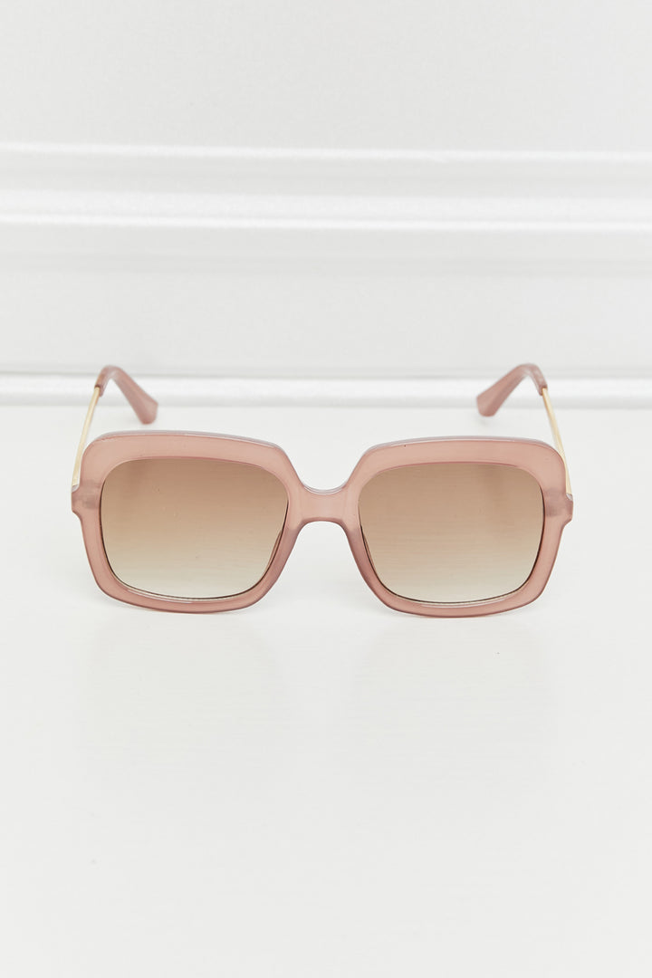 Square Temple Sunglasses in Khaki