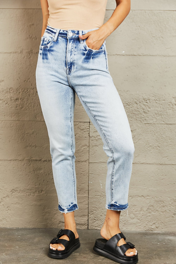 High Waisted Accent Skinny Jeans