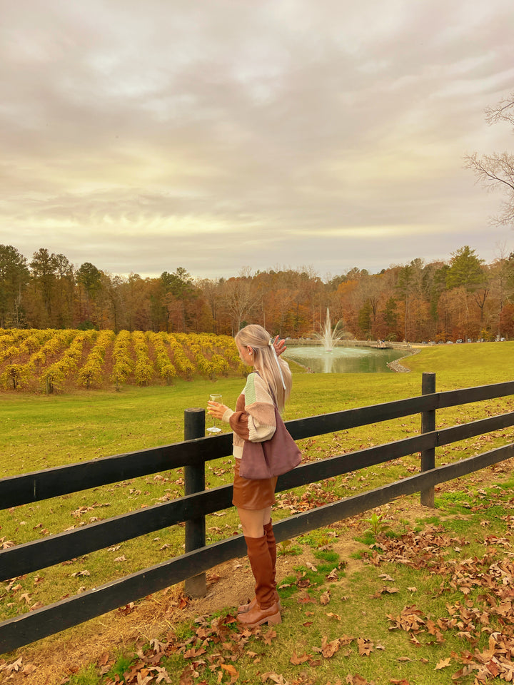 Block Button Down Sweater in Oatmeal