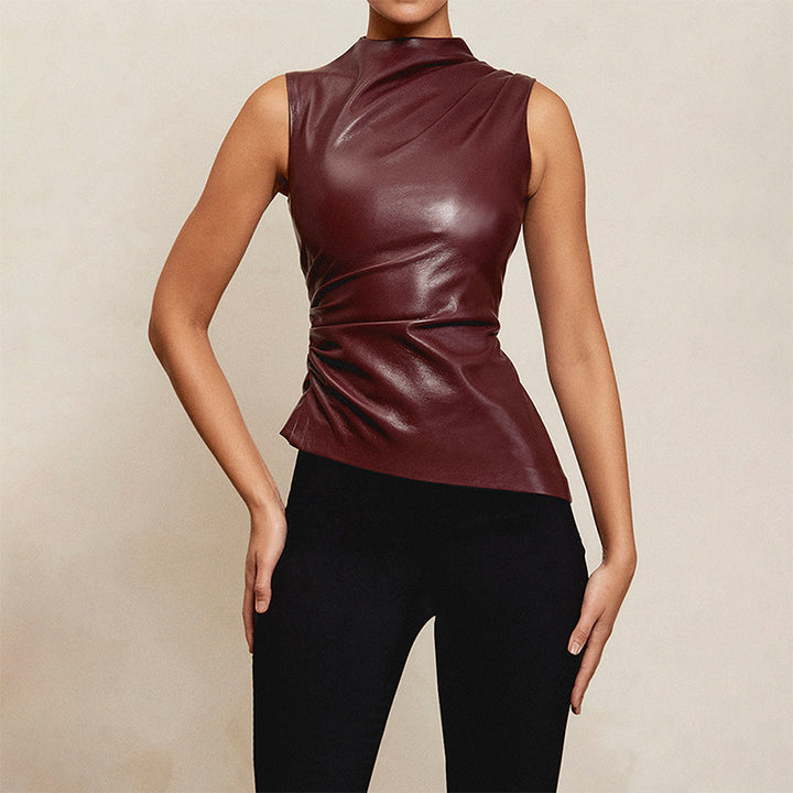 Faux Leather Tank Top