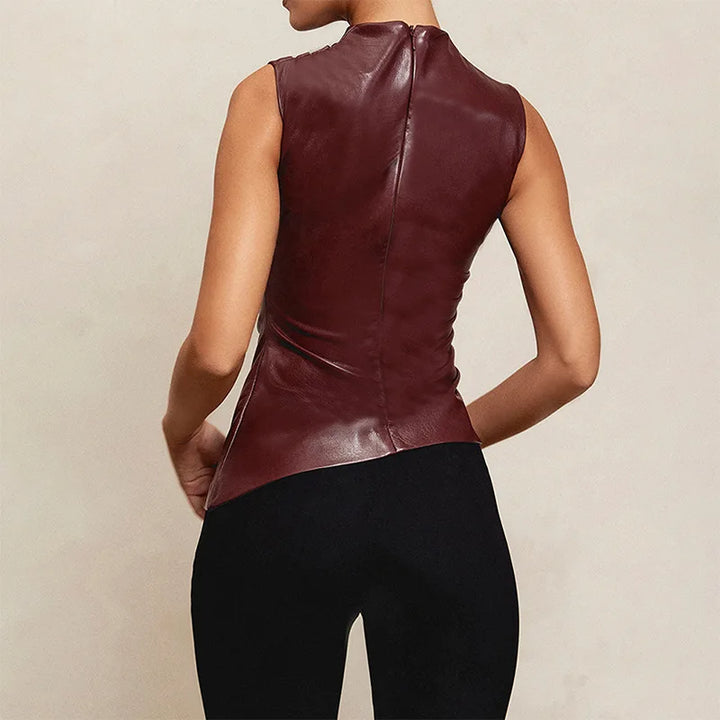 Faux Leather Tank Top