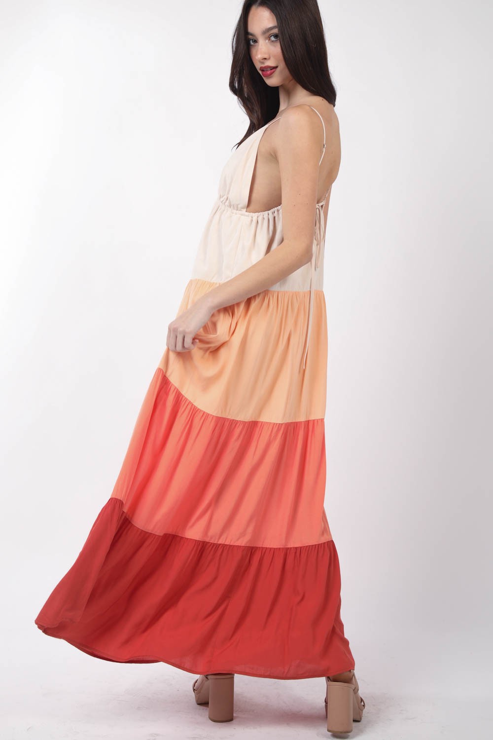 Sunrise Tiered Maxi Cami Dress