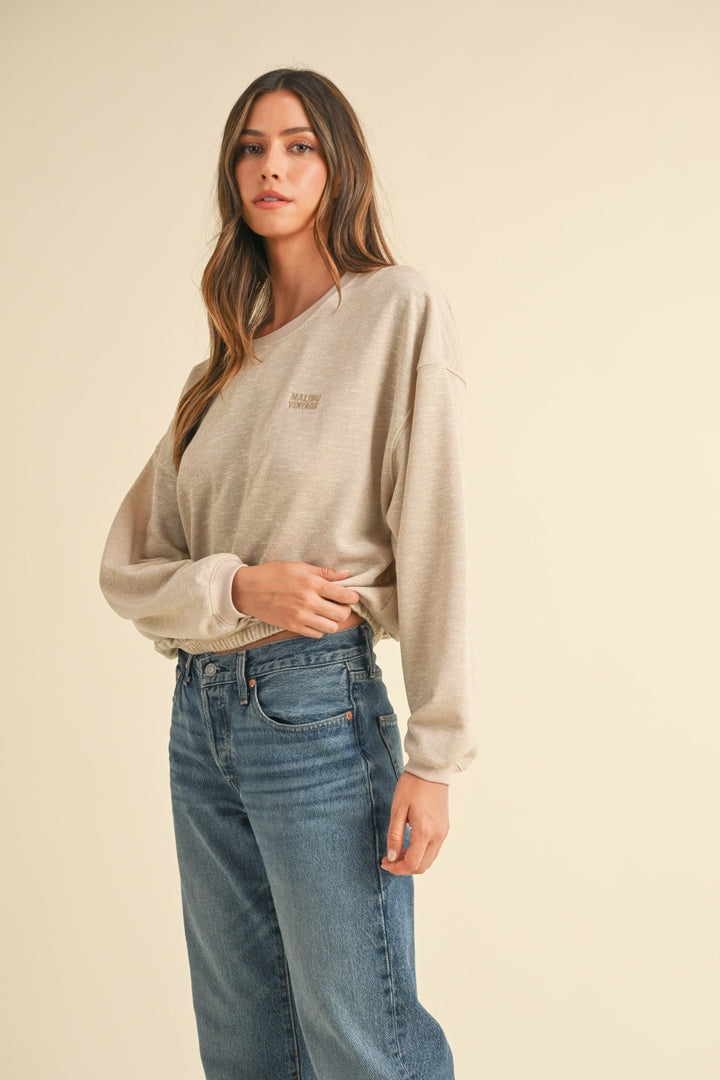 Malibu Vintage Sweater In Taupe