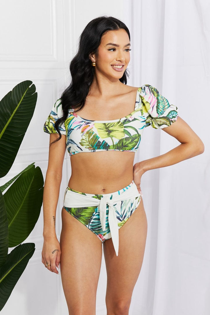 Puff Sleeve Bikini in Floral