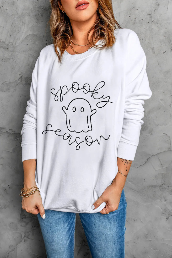 Ghost Graphic Long Sleeve Sweatshirt