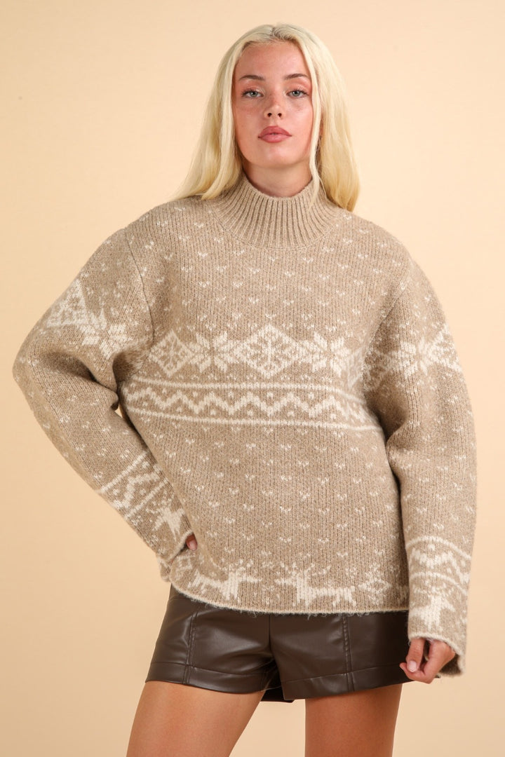 Malibu Christmas Mock Neck Sweater