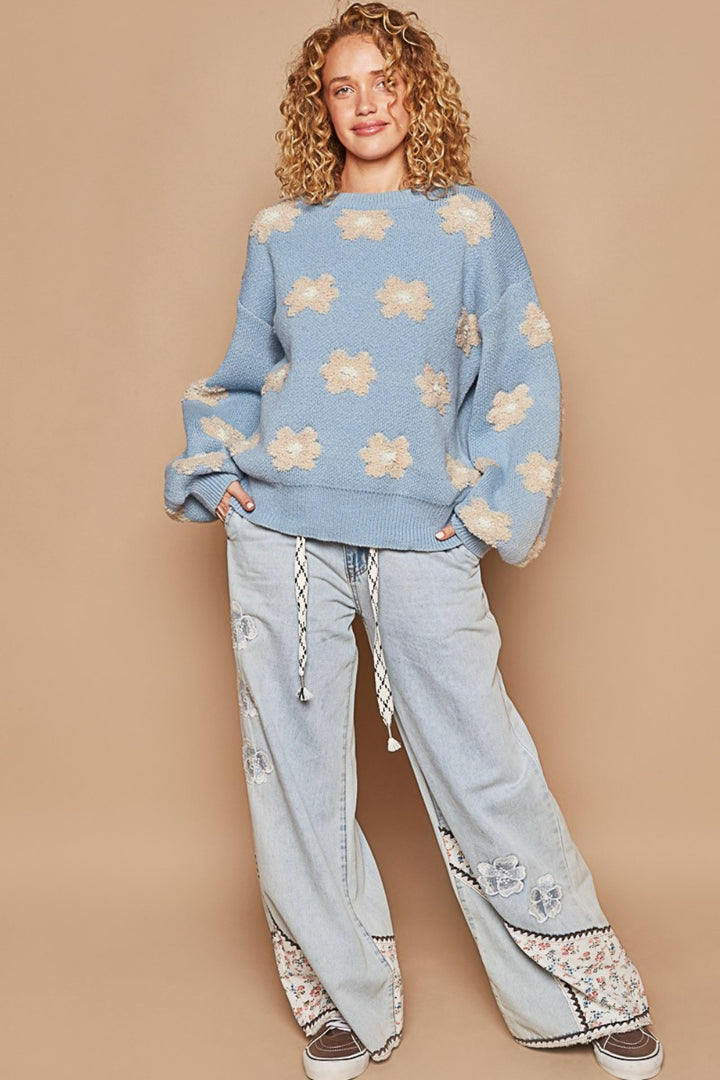 Daisy Drop Shoulder Sweater