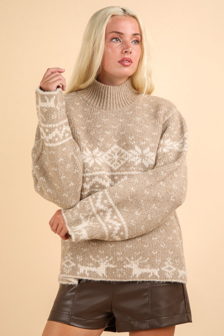 Malibu Christmas Mock Neck Sweater