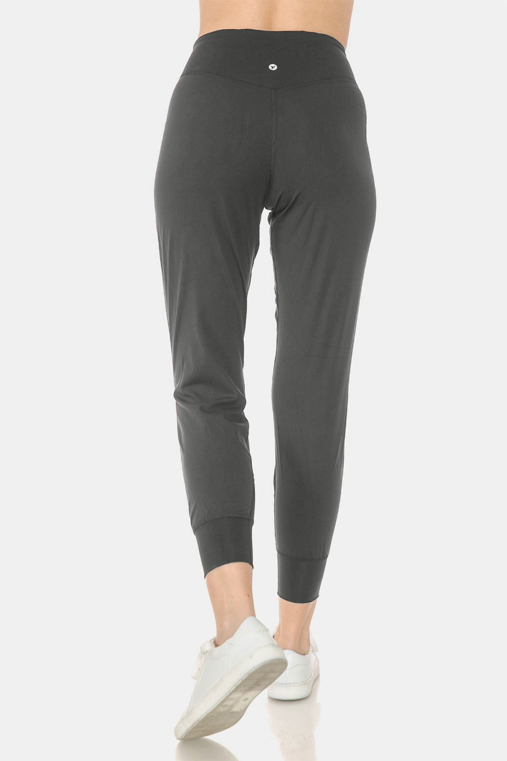 Wide Waistband Slim Active Joggers In Charcoal