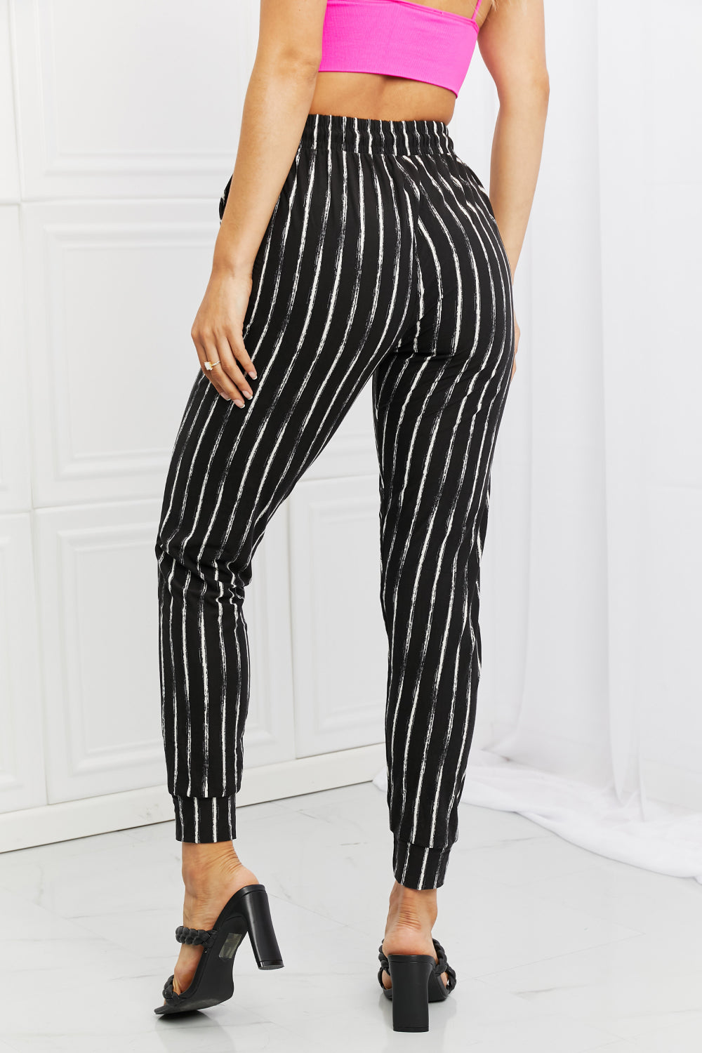 Zebra Style Striped Joggers