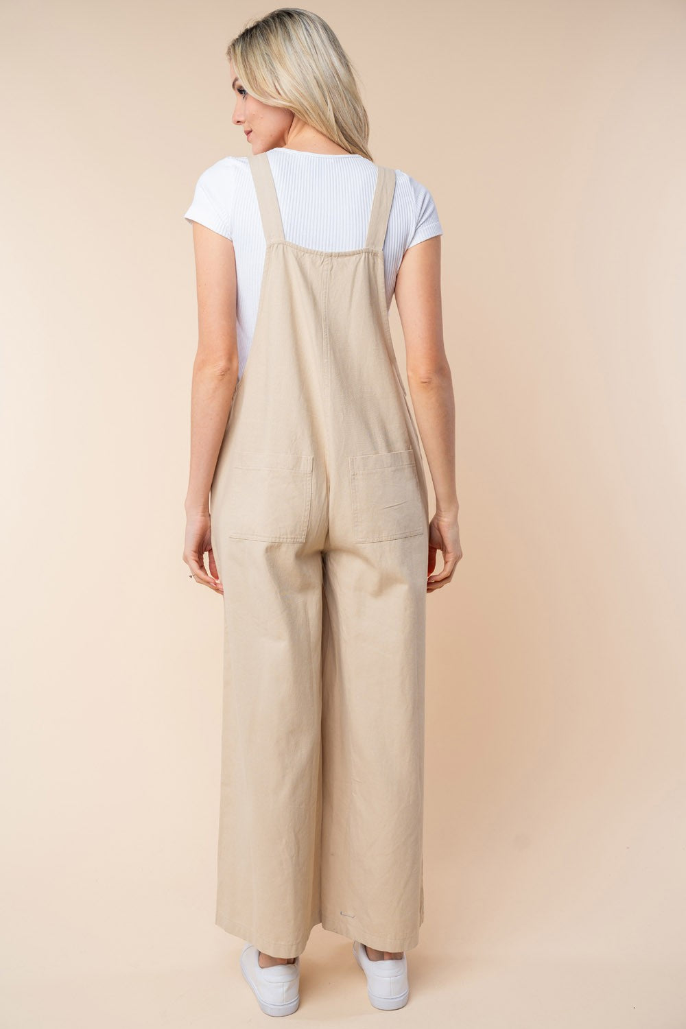 White Birch Sleeveless Jumpsuit In Oatmeal