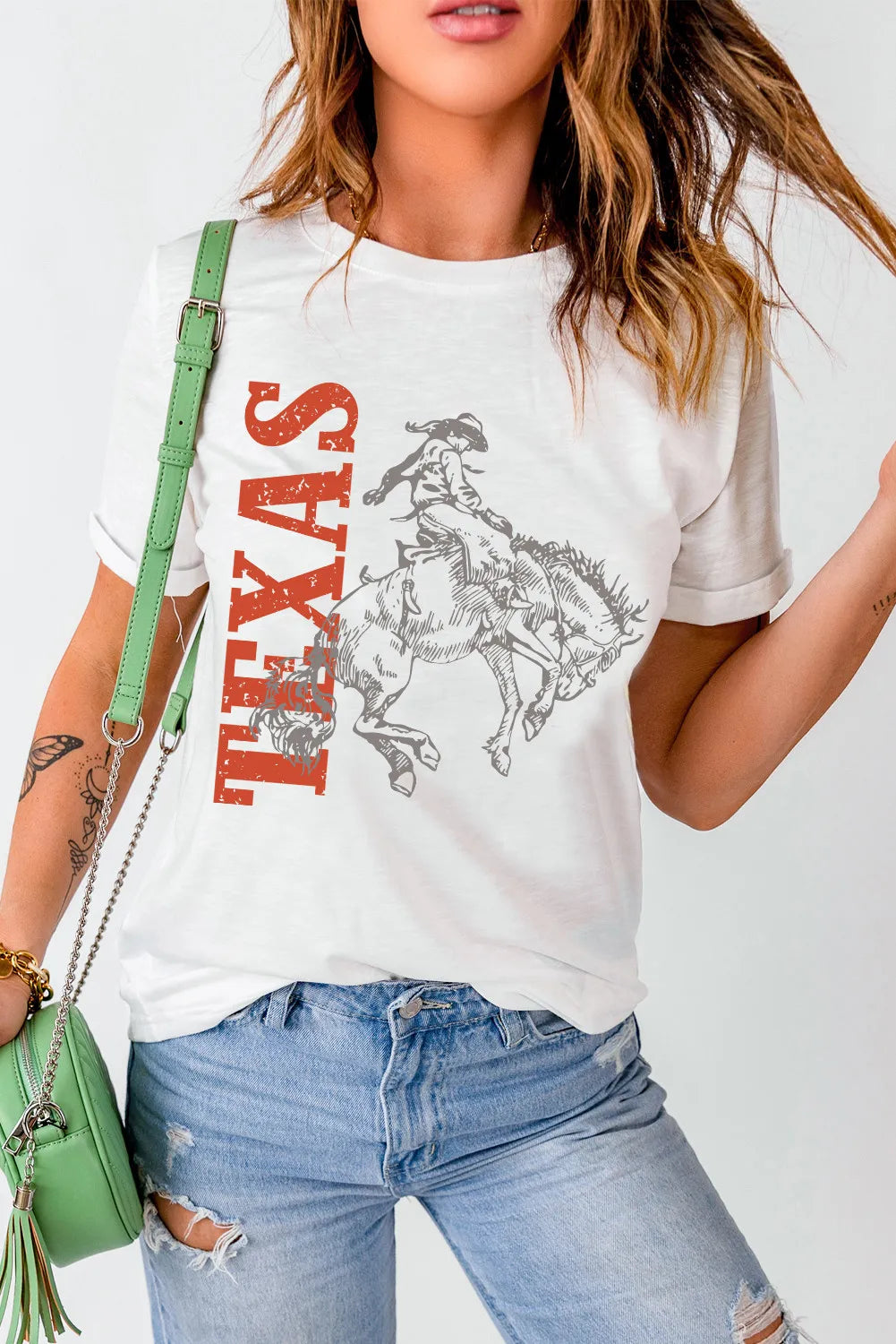 Texas Spirit Short Sleeve T-Shirt in White