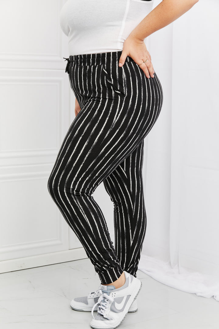 Zebra Style Striped Joggers