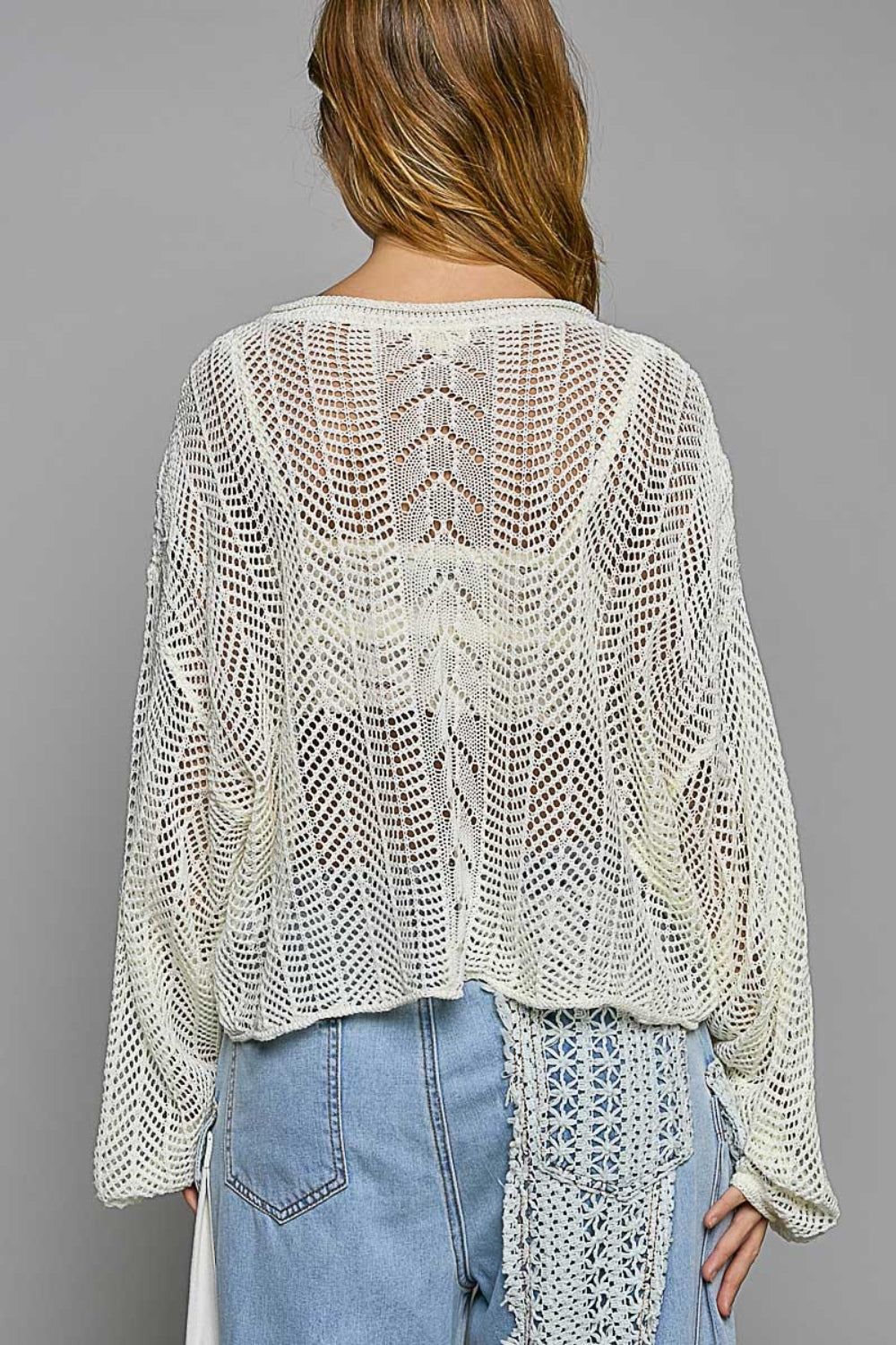 Balloon Knit Cover Up in Ivory