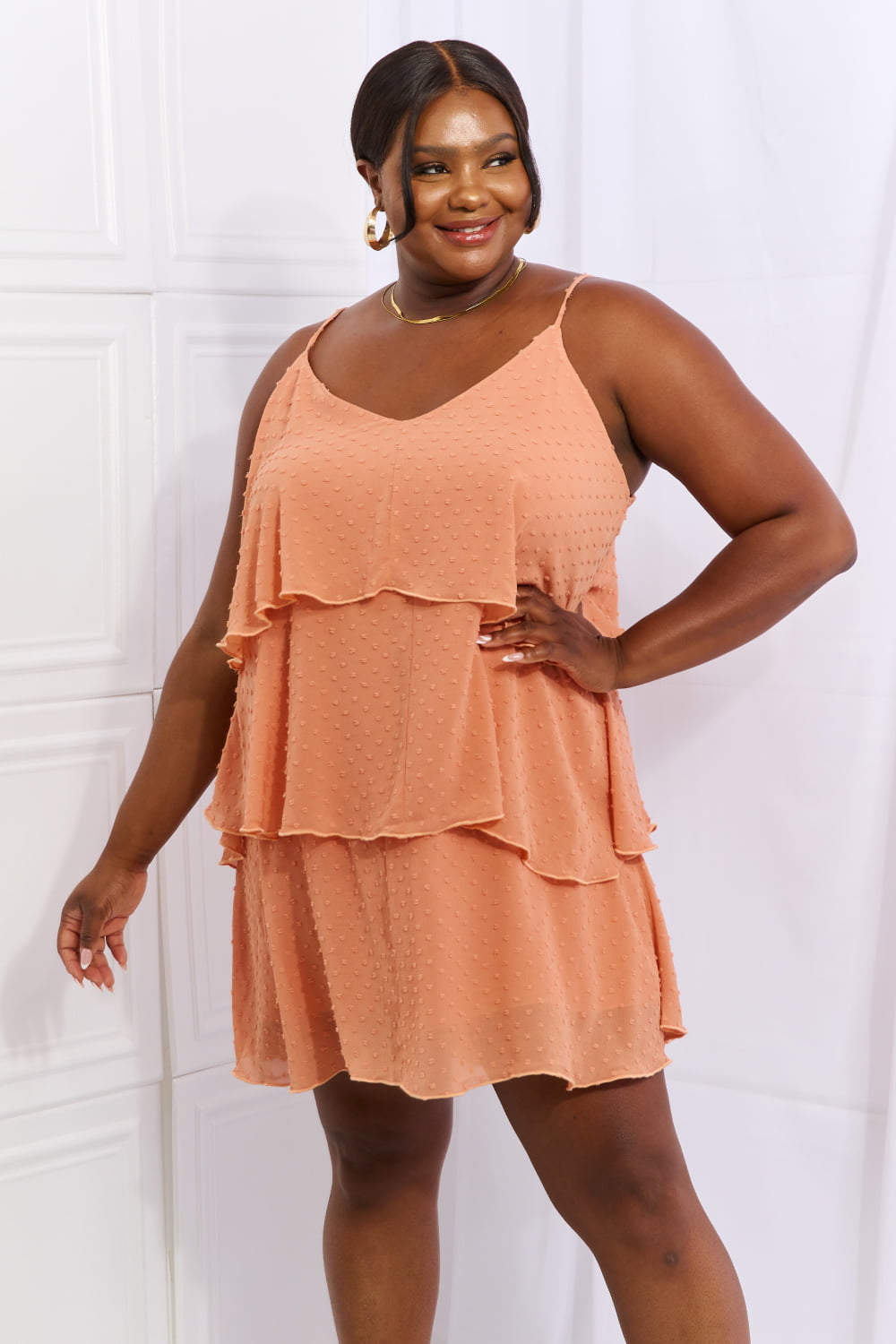 Ruffle Style Cami Dress in Sherbet